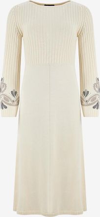 Luisa Spagnoli Langes Strickkleid mit Bootsausschnitt Manilia