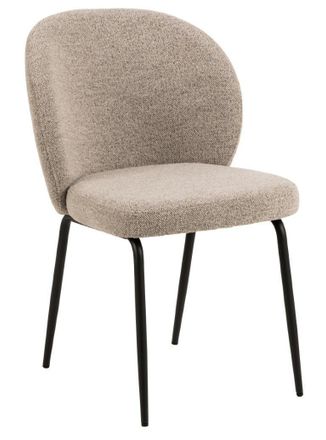 ebuy24 Silla Tapizada Patricia, Beige Oscuro, Patas De Metal