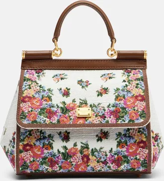 Dolce & Gabbana Sicily Medium leather-trimmed top-handle bag