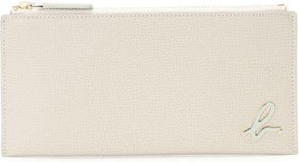 agnès b. logo-plaque leather purse - women - Calf Leather (top grain) - One Size - White