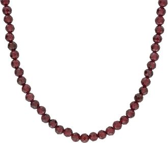 Rina Limor Silver 15.94 Ct. Tw. Garnet Bead Necklace