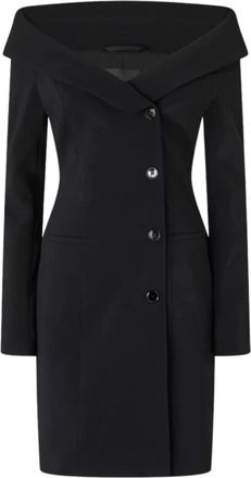 Pinko Rosemarie Dress - Dames - Korte kleedjes - Zwart - XS - Leer - Kleedjes