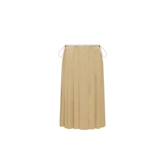 Moncler Moncler Pleated Midi Skirt, Women, Beige, Size: 38