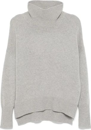 Lisa Yang Gezellige Turtleneck Sweater - Dames - Cashmere truien - Grijs - M - Truien & Vesten