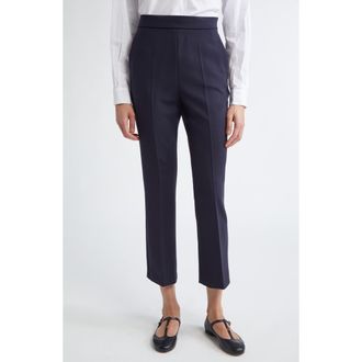 Max Mara Nepeta Wool Stretch Crepe Ankle Pants in Ultramarine at Nordstrom, Size 8