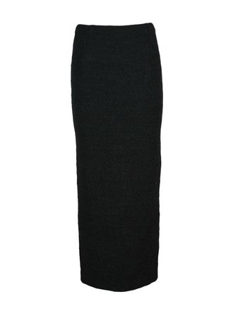 Alberta Ferretti Fitted Midi Skirt With Boucl&eacute; Texture And Elastic Waistband
