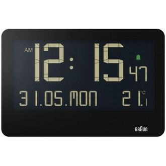 Braun bc 14 orologio da parete al quarzo nero digitale