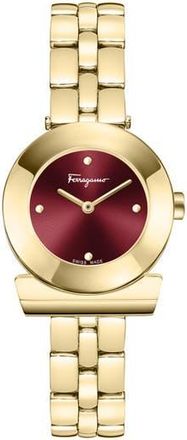 Ferragamo Gancino Bracelet Watch, 27mm in Ip Yellow Gold at Nordstrom Rack