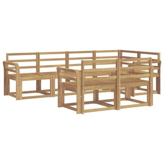 vidaXL Conjunto De Sof&aacute;s De Exterior 7 Uds. Blanco Vidaxl