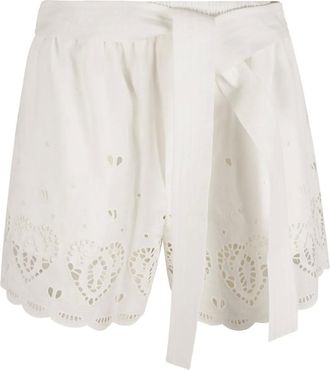 Stella McCartney heart-patterned shorts - women - Fabric - 36 - White