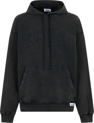 GCDS Stonewashed Hoodie - Heren - Hoodies - Grijs - S - Katoen - Hoodies & sweatvesten