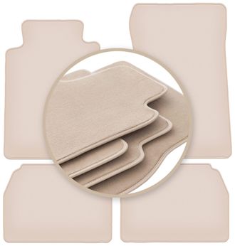 OEM Alfombrillas Premium Beige Para: Mercedes C 190 W201 Berlina 1982-1993