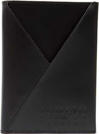 Maison Margiela logo-embossed passport holder - Black