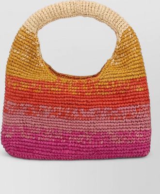 Maneb&igrave; tote bag woven design round handle