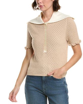 Design History Cashmere-Blend Polo Sweater