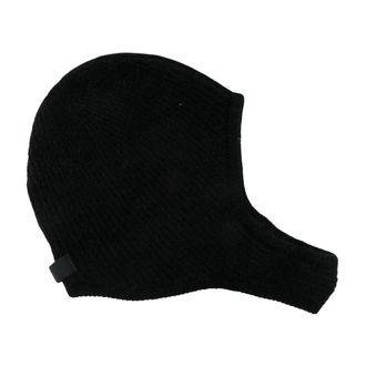 Jacquemus Accessoires, Dames, Zwart, ONE Size, Katoen, Ribbed-knit Balaclava Muts