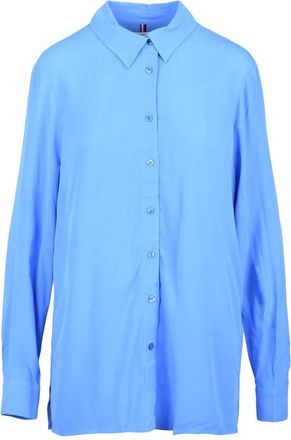 Tommy Hilfiger Shirt - Dames - Overhemden - Blauw - 3XS - Overhemden