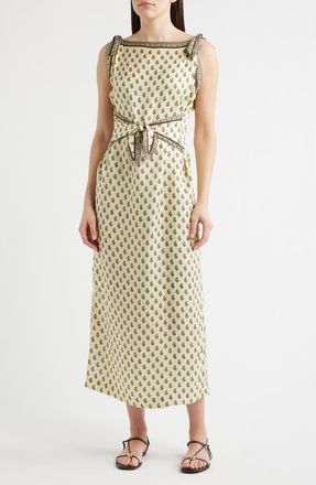 D&ocirc;en Amorette Taormina Paisley Silk Twill Column Dress in Sunlight Taormina Paisley at Nordstrom, Size Xx-Small