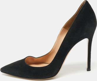 Gianvito Rossi Black Suede Gianvito 105 Pumps
