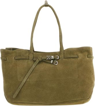 Margesherwood Green Grandma Used Large Suede Shoulder Bag
