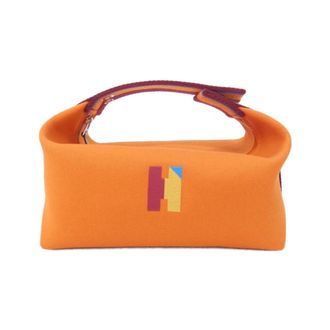 Herm&egrave;s Feu Orange Canvas Pouch (Pre-Owned)