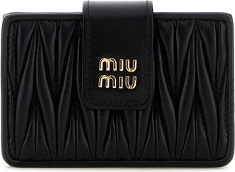 Miu Miu Black Leather Card Holder