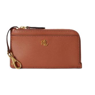 Ralph Lauren Cartera delgada de piel con textura crosshatch - Accessories - Mujer - Marr&oacute;n - ONE SIZE