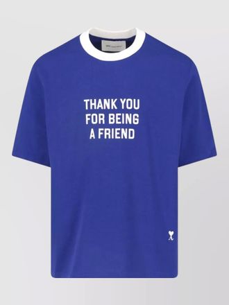 Ami logo print cotton t-shirt