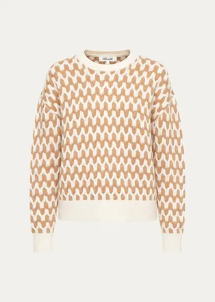 Diane Von F&uuml;rstenberg Volto Zigzag Merino Wool-Cashmere Sweater