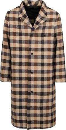 Hannes Roether checked single-breasted coat - Beige