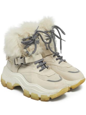 Prada high-top buckle sneakers - Neutrals