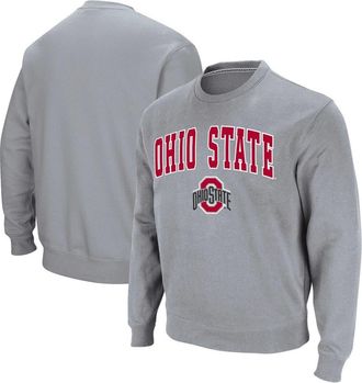 Colosseum Mens Colosseum Heathered Gray Ohio State Buckeyes Team Arch & Logo Tackle Twill Pullover Sweatshirt in Heather Gray at Nordstrom, Size Small