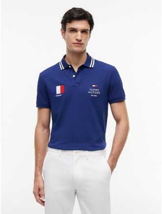 Tommy Hilfiger Mens Regular Fit France Soccer Polo - Blue Ink - XXL
