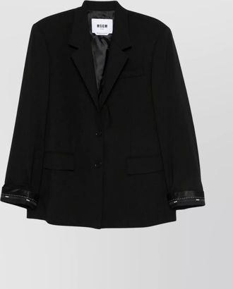 Msgm tailored blazer with cuff and pocket features