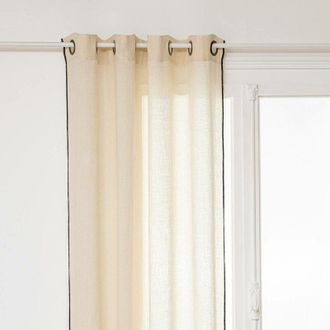 Atmosphera Atmosphera - Cortina Linah Lino - Beige - 130x260 Cm Cr&eacute;ateur DInt&eacute;rieur