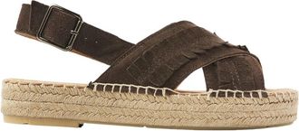 VIA VAI Mondi Noel Espadrilles - Dames - Sandalen - Bruin - 39 EU - Leer - Schoenen