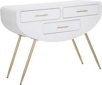 Mauro Ferretti Consola de madera blanca cm 110x40x80