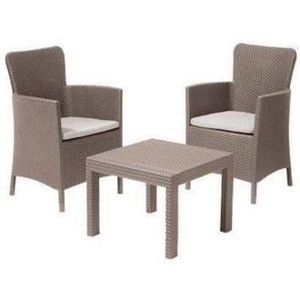 Keter Conjunto Keter 2 Sillones + Mesa Abierta Salvador Balc&oacute;n Capuchino