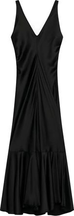 Sportmax V-neck ruffled maxi dress - Black