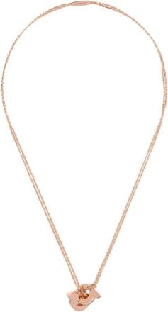Ferragamo Collana con Pendente Double Gancini - - Accessories - Donna - Giallo - ONE SIZE