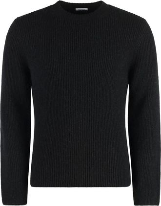 Malo Maglione girocollo a coste - Nero