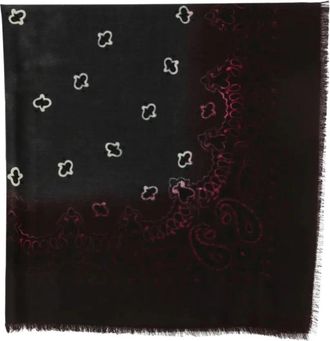 Destin Jil Quadra 140x 140 Cm - unisex - Zijden sjaals - Zwart - ONE Size - Wol - Accessoires