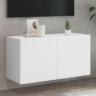 Berkfield Home TV Cabinet Wall-mounted White 80x30x41 cm | Size: 80 x 30 x 41 cm