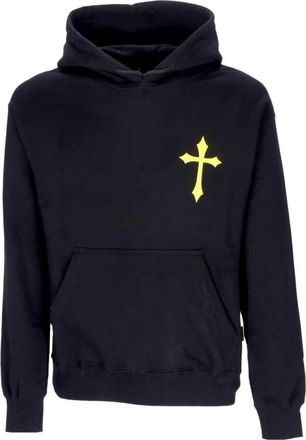 PROPAGANDA Zwarte hoodie met ribstijl - Heren - Hoodies - Zwart - XL - Katoen - Hoodies & sweatvesten
