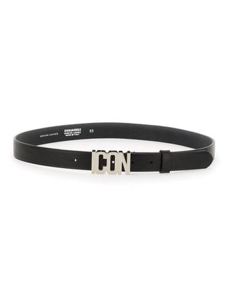 Dsquared2 Black Leather Belt