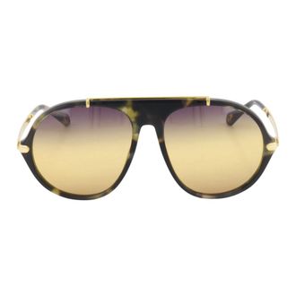Chlo&eacute; Sunglasses, unisex, Multicolor, Size: 58 MM Oversized Pilot Sunglasses