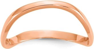 Diamond2Deal 14K Rose Gold Wave Fashion Thumb Ring