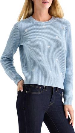 Lucky Brand Embroidered Bow Sweater in Kentucky Blue at Nordstrom Rack, Size X-Large