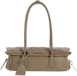 Maison Margiela 5AC Leather & Canvas East/West Shoulder Bag in Taupe at Nordstrom