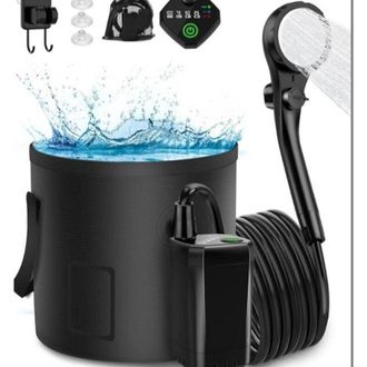 OEM Ducha De Camping, Bomba El&eacute;ctrica Recargable De 6000 Mah Con Filtro, Pantalla De Temperatura Inteligente Y Presi&oacute;n De Agua Ajustable Para Camping, Sen
